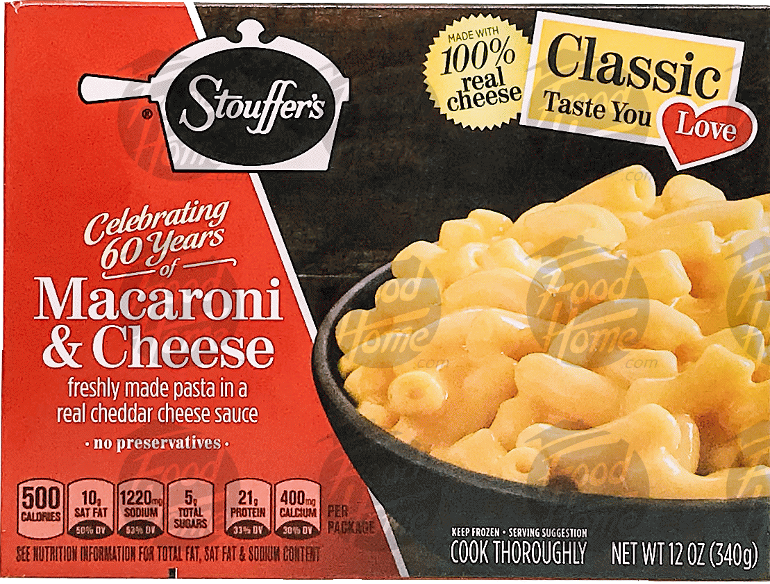 Stouffer's Simple Dishes macaroni & cheese; freshly made pasta in 100% real cheddar cheese sauce Full-Size Picture